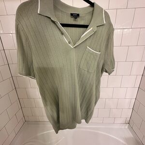 Men's Express Green Polo Knit Shirt -size M